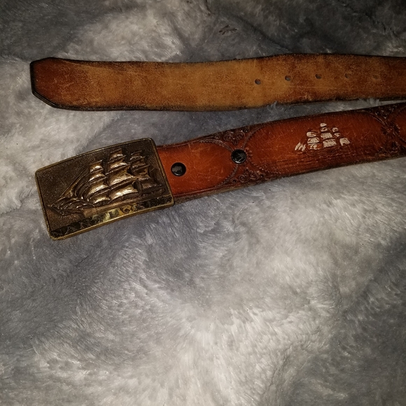 Vintage Craftmasters Nantucket Brass Buckled Belt - Picture 5 of 5